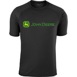 Черная футболка John Deere